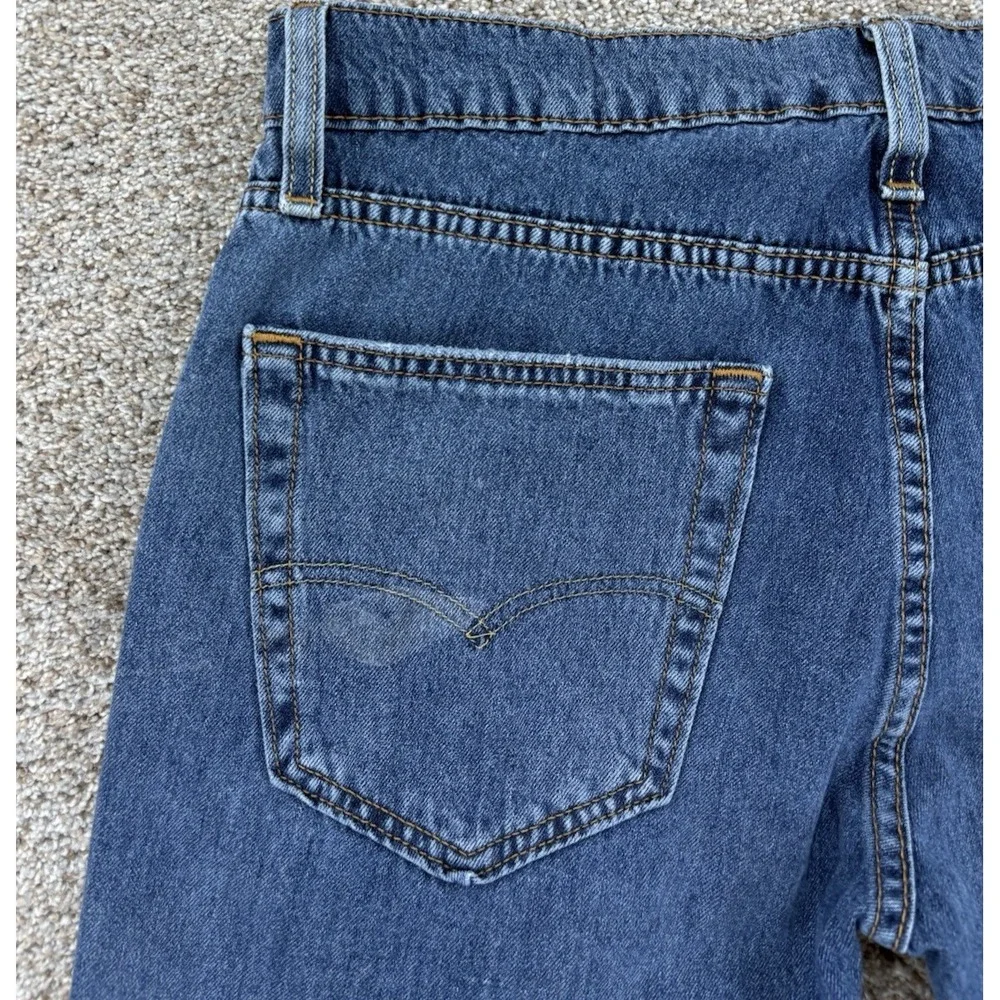 Levis 502‎ Jeans Men 31x32 Blue Regular Taper Thrashed Distressed Grunge Skater